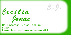 cecilia jonas business card